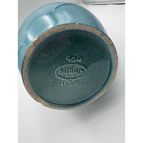 Vintage Blue Ceramic Pitcher Vase Mid Century Modern USA Nippon - Picture 3 of 8